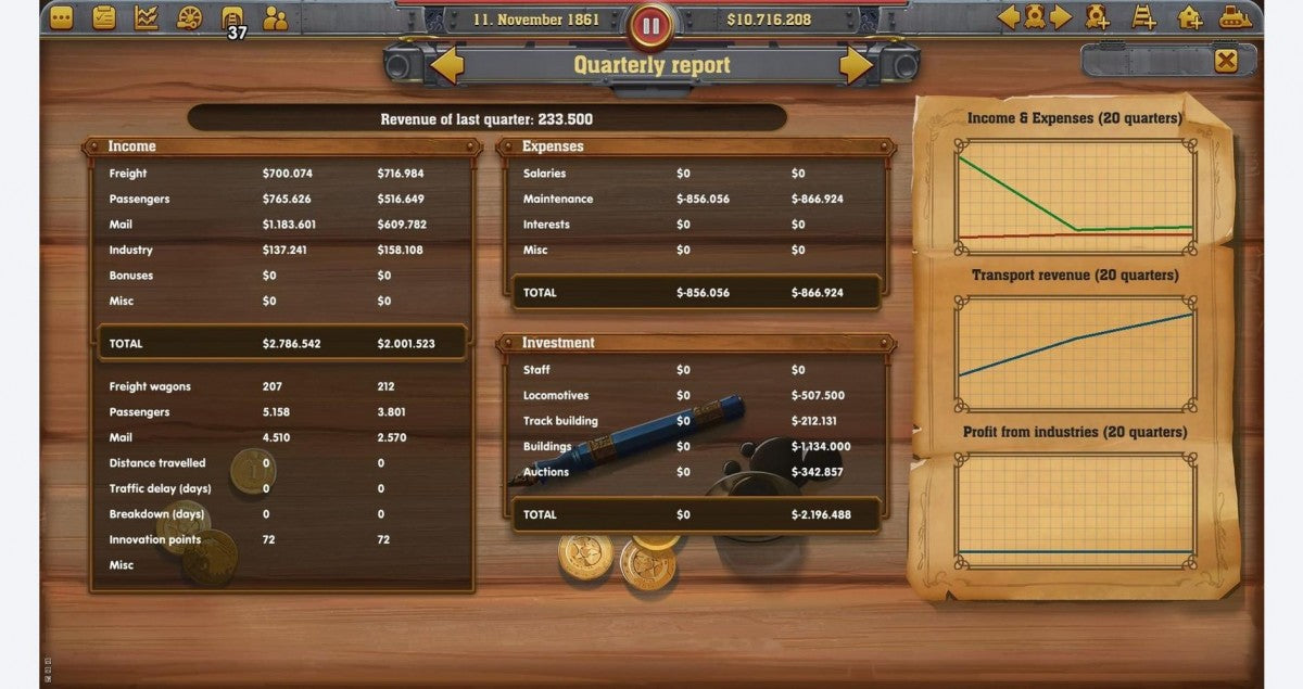 Railway Empire – Xbox One (XONE) gameplay for strategy and simulation video game