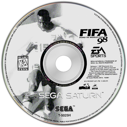 FIFA Road to World Cup 98 disc art for Sega Saturn (SS) video game