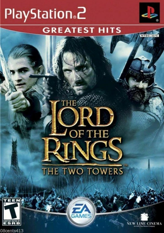 The Lord of the Rings: The Two Towers [Greatest Hits] cover art for PlayStation 2 (PS2) video game