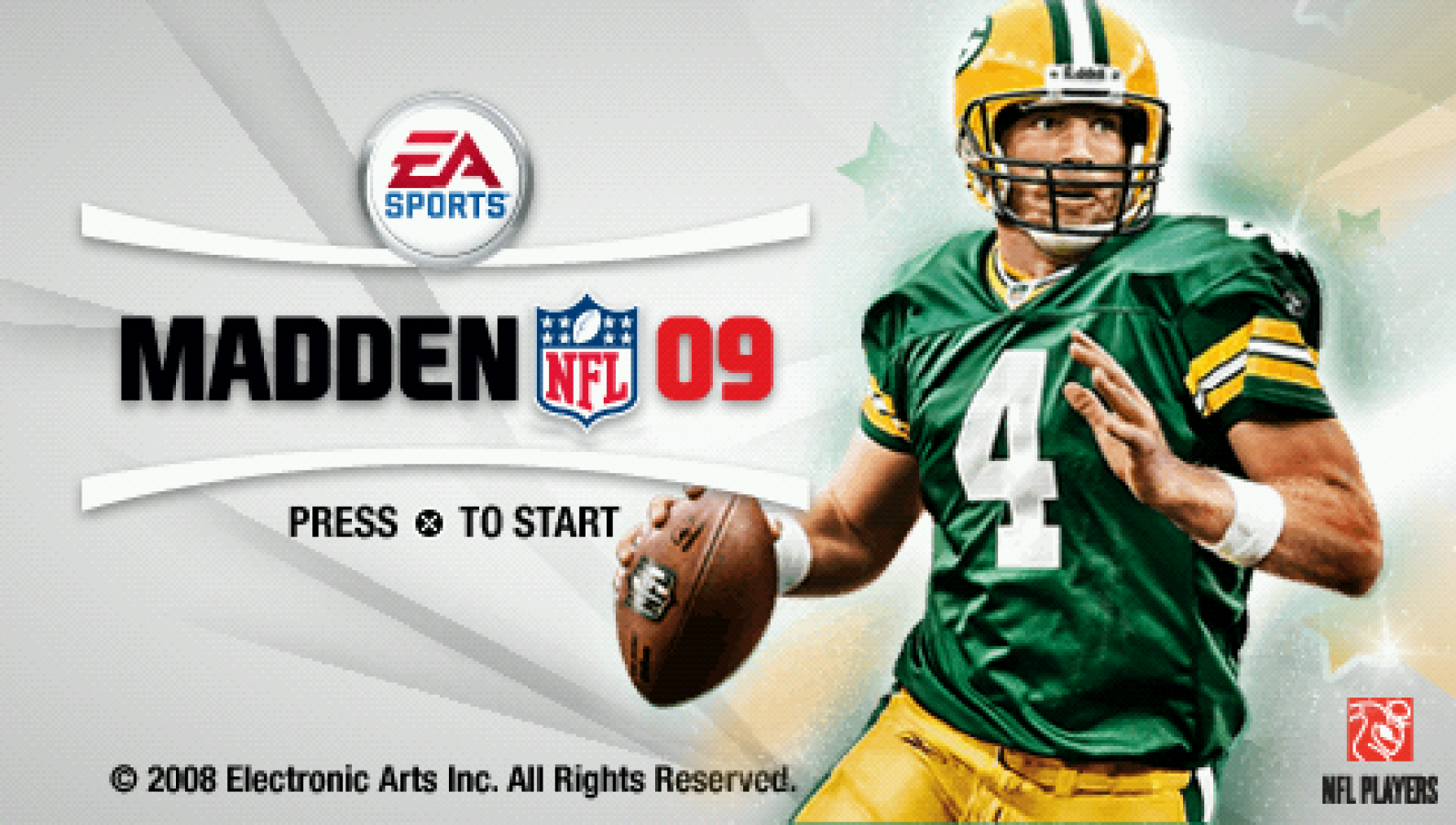 Madden NFL 09 PlayStation Portable PSP title screen for retro video game enthusiasts featuring American football simulation gameplay realistic NFL team management play calling systems franchise mode progression tactical offensive and defensive strategies and portable handheld sports gaming experience and collectible gaming appeal