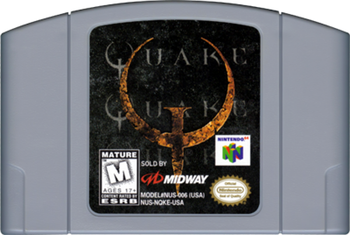 Quake Complete in Box CIB Nintendo 64 N64 for retro video game enthusiasts featuring classic first person shooter gameplay fast paced sci fi combat atmospheric levels multiplayer action iconic weapons complete in box collectible gaming appeal cartridge