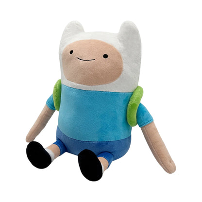 Finn 9 Inch Plush collectible Adventure Time character plush featuring Finn the Human soft plush construction detailed character styling 9 inch size huggable collectible display item animated series merchandise and pop culture collectible appeal right side