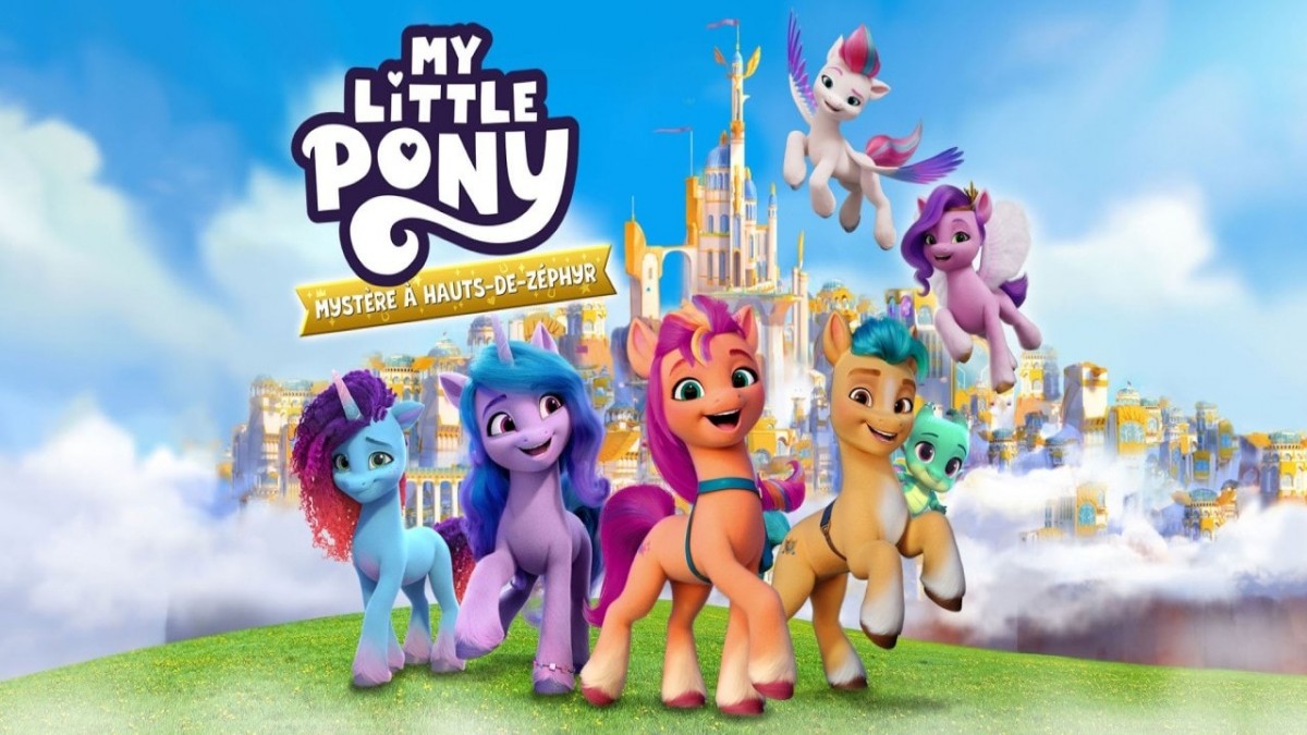 My Little Pony A Zephyr Heights Mystery title page for Nintendo Switch family adventure game