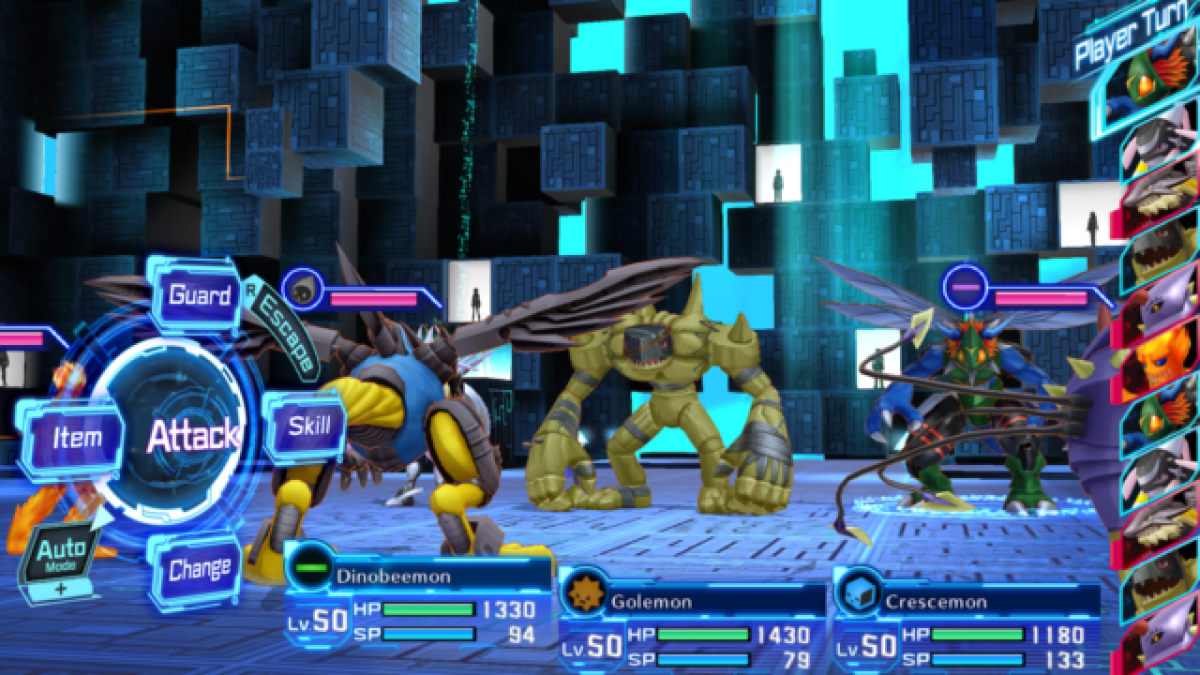 Digimon Story Cyber Sleuth Complete Edition Nintendo Switch two-game compilation collecting Digimon turn-based combat JRPG cyber detective hacker theme EDEN virtual world dual storyline mystery Hacker's Memory media vision Bandai Namco gameplay sceenshot