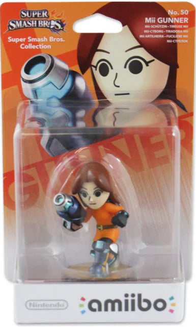Mii Gunner amiibo Nintendo Switch for video game enthusiasts featuring collectible Nintendo character figure compatible with Super Smash Bros Ultimate and select amiibo supported games unlocking in game features display worthy design and collectible gaming appeal box 
