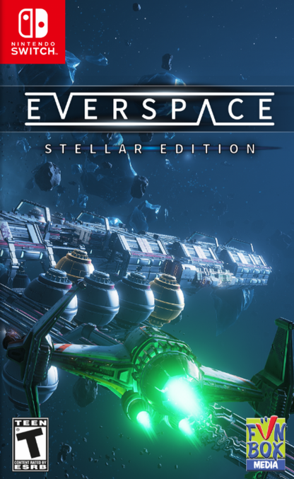 Everspace Stellar Edition Nintendo Switch rogue lite space combat shooter procedural generation six degrees of freedom permadeath meta progression unlockable ships blueprints crafting resource management cover art
