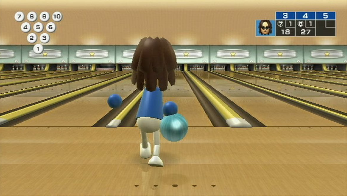 Wii Sports Player's Choice Nintendo Wii for retro video game enthusiasts featuring motion controlled sports gameplay tennis baseball bowling golf boxing family friendly multiplayer action intuitive Wii Remote controls and collectible gaming appeal bowling