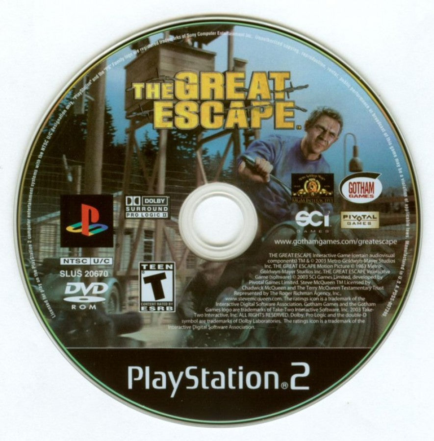 The Great Escape PlayStation 2 PS2 retro video game stealth action disc