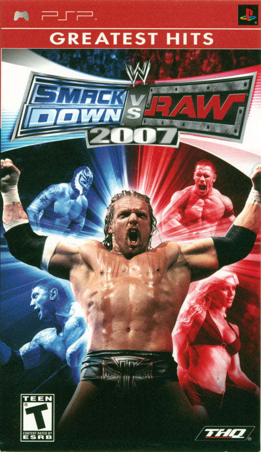 WWE Smackdown vs. Raw 2007 cover art for PlayStation Portable (PSP) video game