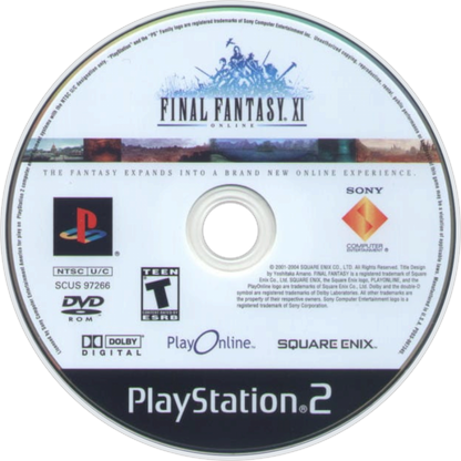 Final Fantasy XI disc cover art for PlayStation 2 (PS2) video game