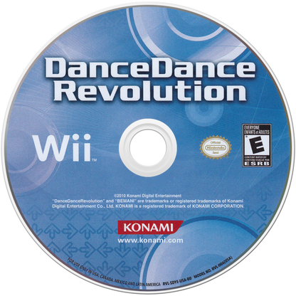 Dance Dance Revolution disc cover art for Nintendo Wii (Wii) video game 