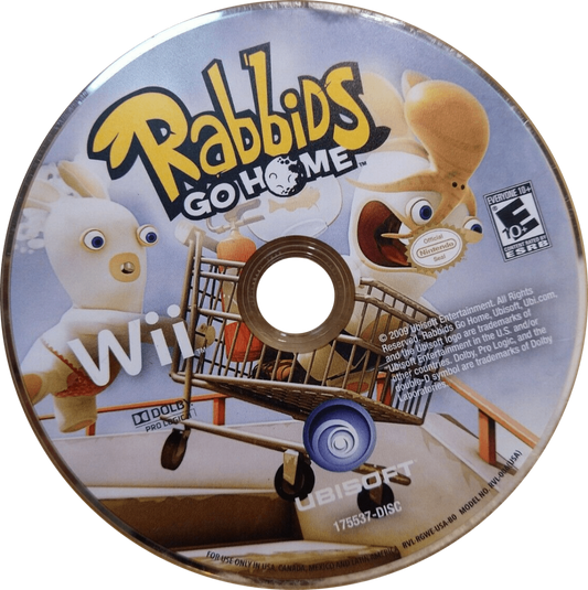 Rabbids Go Home: A Comedy Adventure – Nintendo Wii (Wii) comedy action-adventure platformer video game disc