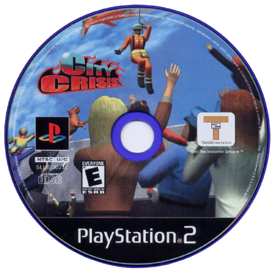 City Crisis PS2 PlayStation 2 helicopter rescue simulation action game retro video game disc