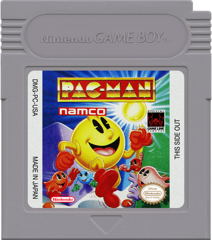Pac-Man cartridge art for Game Boy (GB) video game