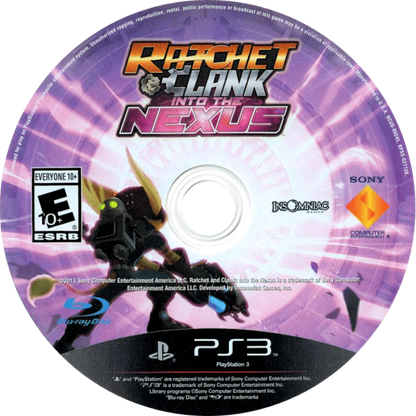 Ratchet and Clank Into the Nexus disc for PlayStation 3 PS3 video game