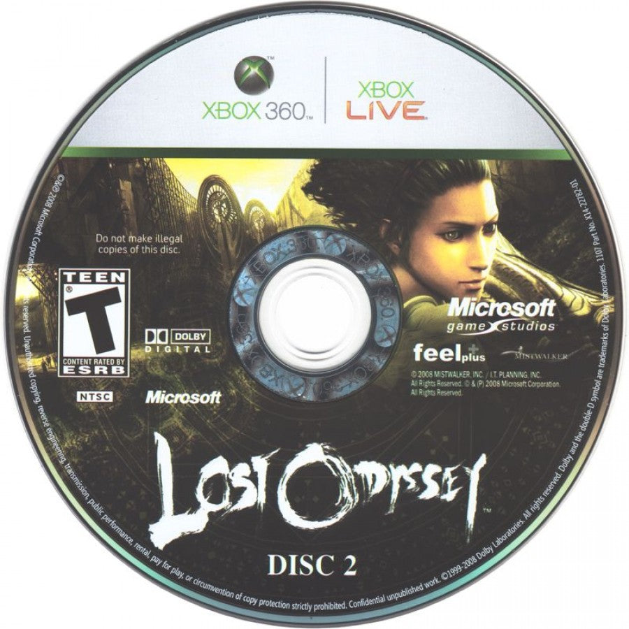 Lost Odyssey disc 2 for Xbox 360 (X360) role-playing video game