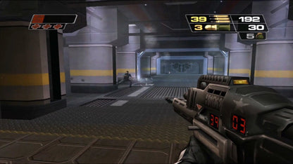 Red Faction II Xbox game featuring first person shooter gameplay futuristic sci fi storyline destructible environments multiplayer modes and explosive combat action by THQ gameplay