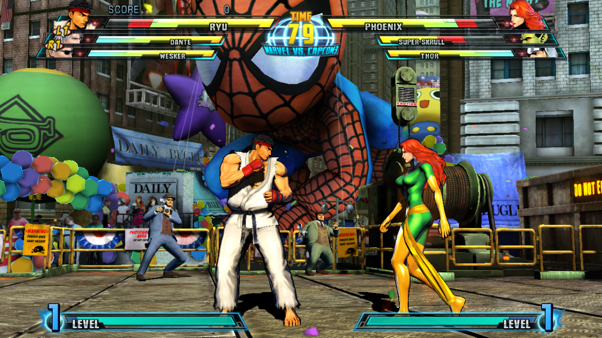 Marvel vs Capcom 3 Fate of Two Worlds PS3 game featuring fast-paced tag-team fighting action, iconic crossover characters, and competitive arcade-style battles gameplay screenshot Ryu Vs Phoenix
