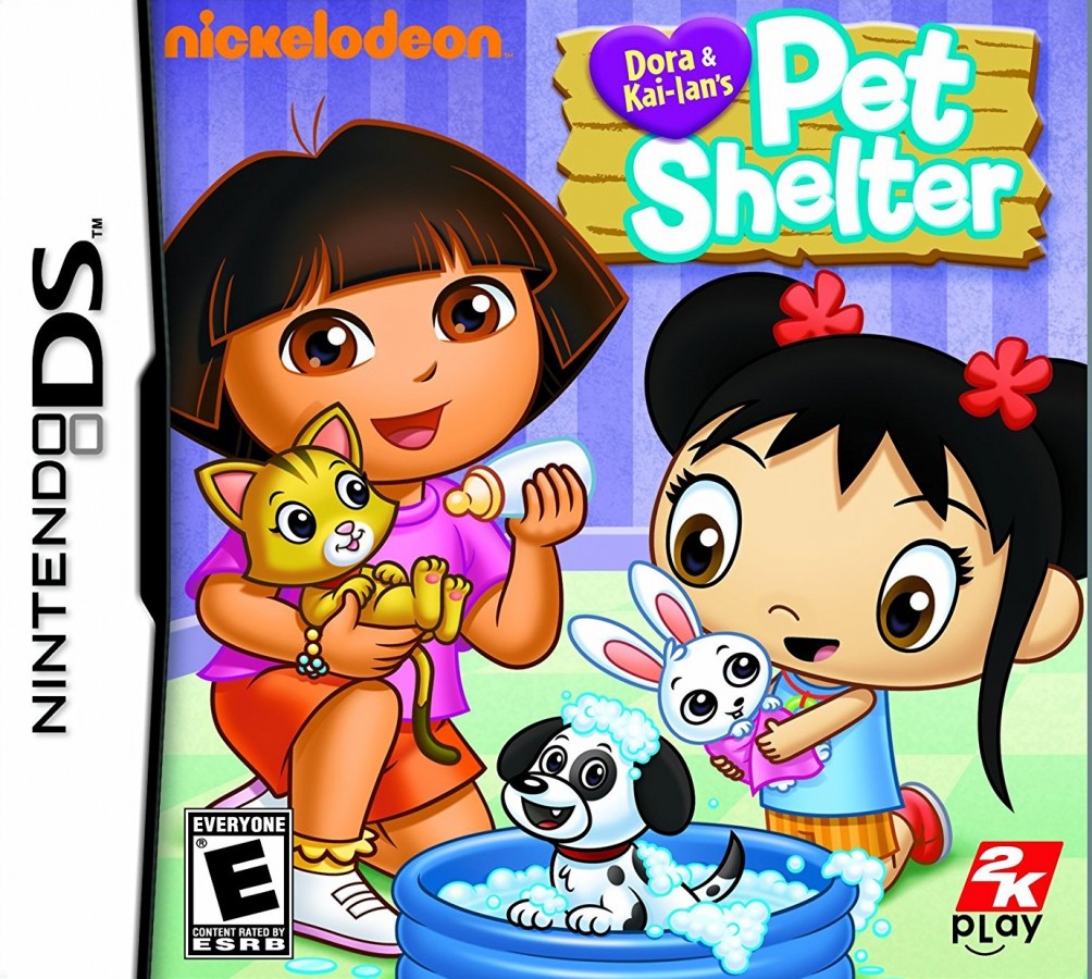 Dora & Kai-Lan's Pet Shelter – Nintendo DS: Care for pets, complete fun shelter tasks, and explore interactive adventures with Dora and Kai-Lan front cover
