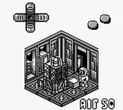 Altered Space Nintendo Game Boy GB for sci fi action platformer retro video game fans featuring alien worlds futuristic environments side scrolling gameplay challenging platforming arcade style action exploration intense combat collectible gaming appeal - gameplay
