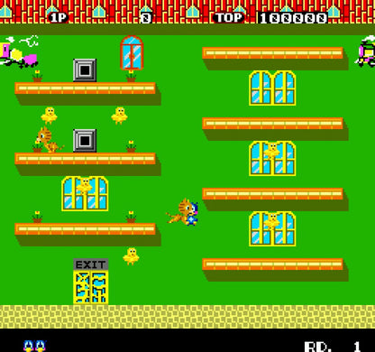 Flicky Sega Genesis GEN for retro video game enthusiasts featuring classic arcade action gameplay colorful platforming stages fast paced enemy avoidance charming bird character family friendly challenges and collectible gaming appeal gameplay 