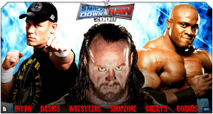 WWE SmackDown vs Raw 2008 Greatest Hits PlayStation Portable game featuring realistic wrestling gameplay, extensive WWE roster, and fast-paced sports entertainment action gamemode select screen