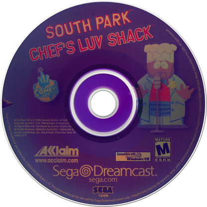 Chef's Luv Shack Sega Dreamcast for retro video game enthusiasts featuring party game gameplay trivia challenges mini games animated humor multiplayer competition cartoon inspired entertainment and collectible gaming appeal disc 