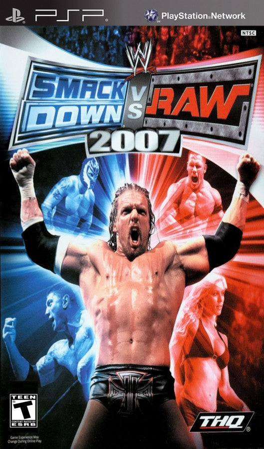 WWE SmackDown vs. Raw 2007 – cover art for PlayStation Portable (PSP) professional wrestling fighting game