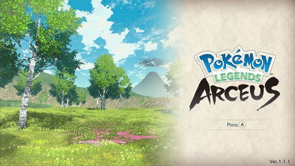 Pokemon Legends Arceus titlepage for Nintendo Switch NS video game