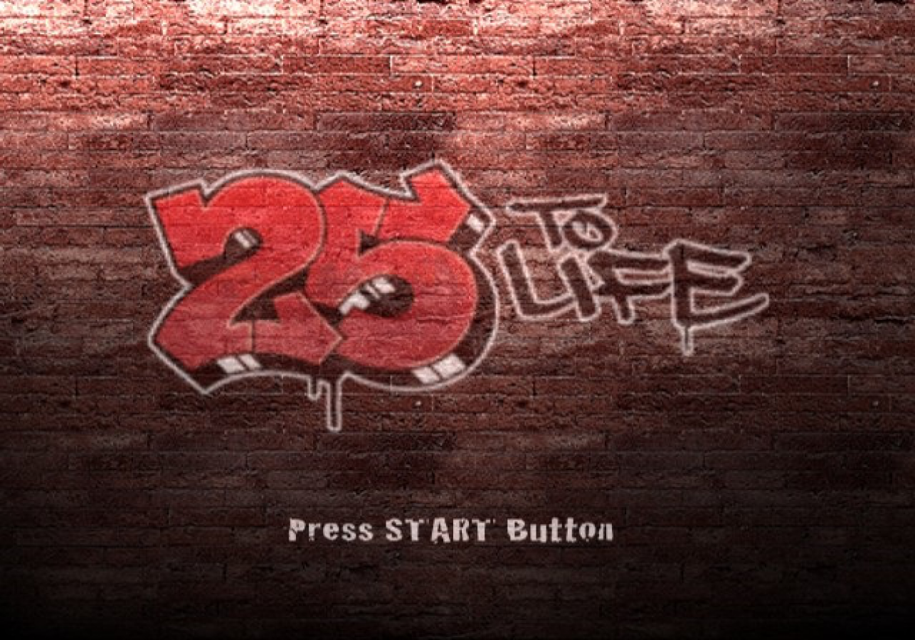 25 to Life PS2 third-person shooter video game title screen