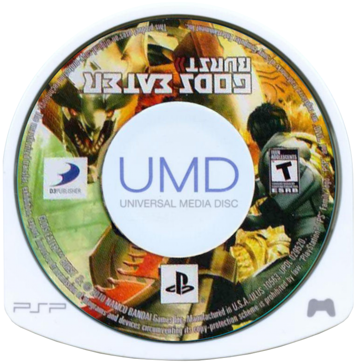 Gods Eater Burst PlayStation Portable inspired design featuring anime action role playing aesthetic post apocalyptic monster hunting fast paced combat customizable weapons futuristic survival adventure dramatic storytelling handheld gaming presentation UMD