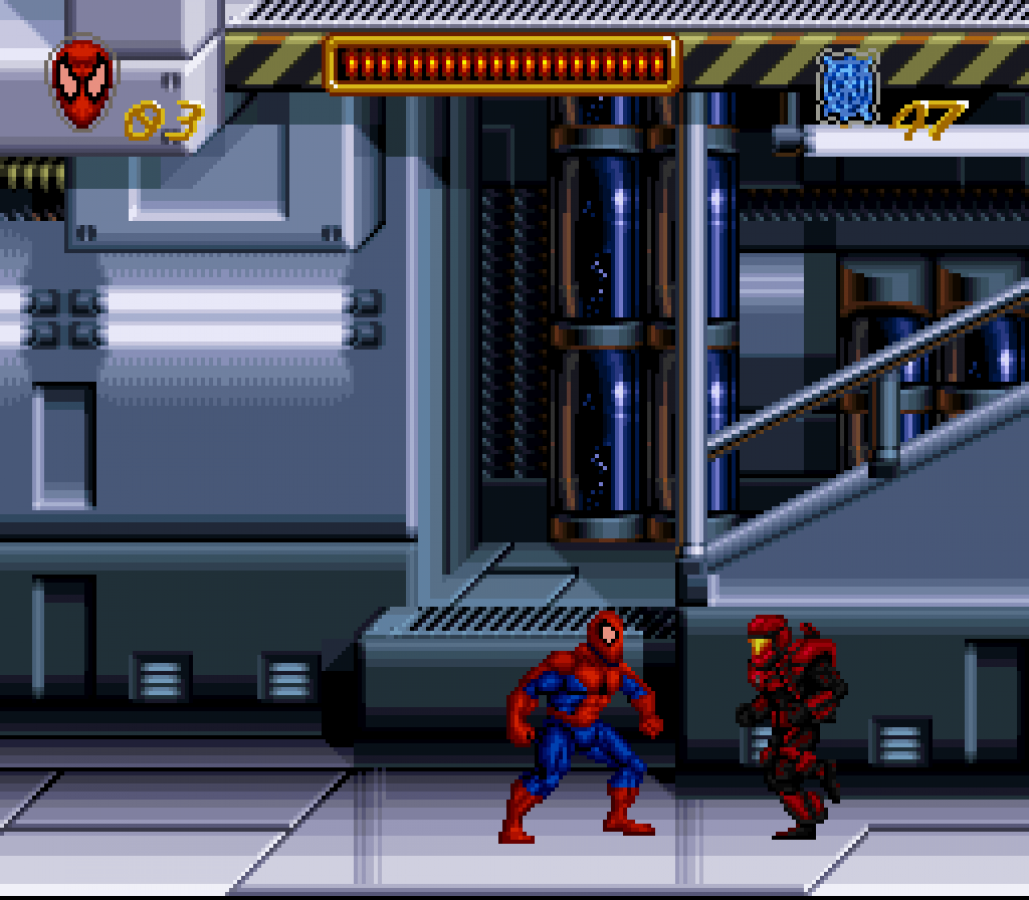 Spider-Man gameplay image for Super Nintendo Entertainment System (SNES) retro video game