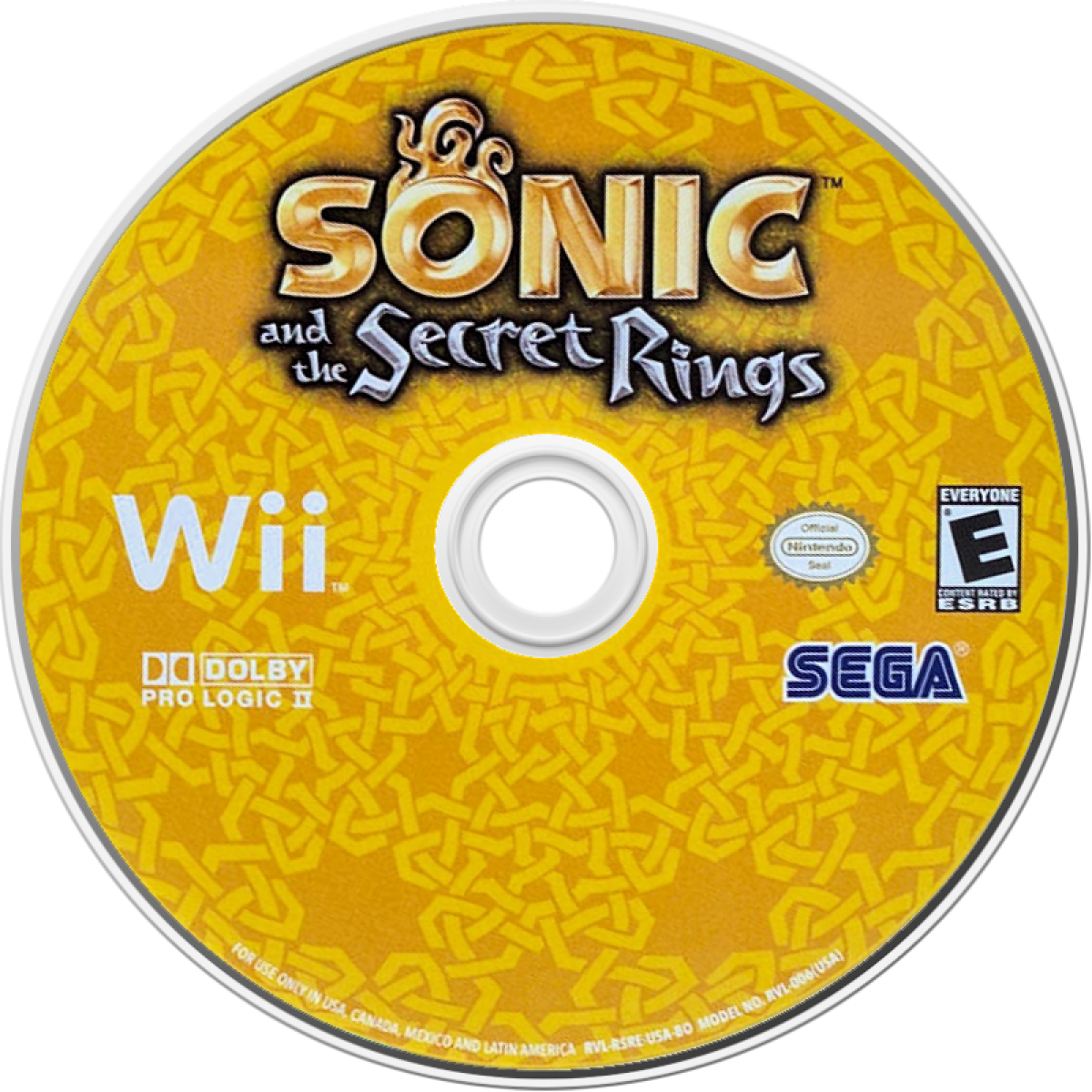 Sonic and the Secret Rings – Nintendo Wii (Wii) action-adventure fantasy platformer video game disc