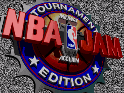 NBA Jam: Tournament Edition title screen for Sega Genesis (GEN) video game