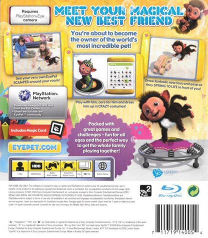 EyePet back cover art for PlayStation 3 PS3 video game