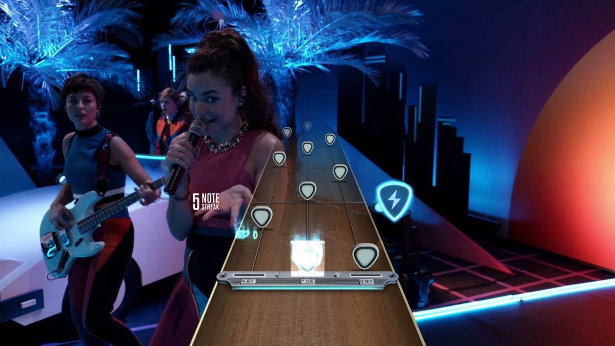Guitar Hero Live Xbox One game featuring innovative live action concert gameplay, redesigned guitar controller support, and rhythm based music action gameplay screenshot