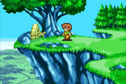 Lunar Legend cartridge for the Game Boy Advance featuring classic turn based RPG gameplay with anime style visuals character driven storytelling and a fantasy adventure based on the Lunar series gameplay
