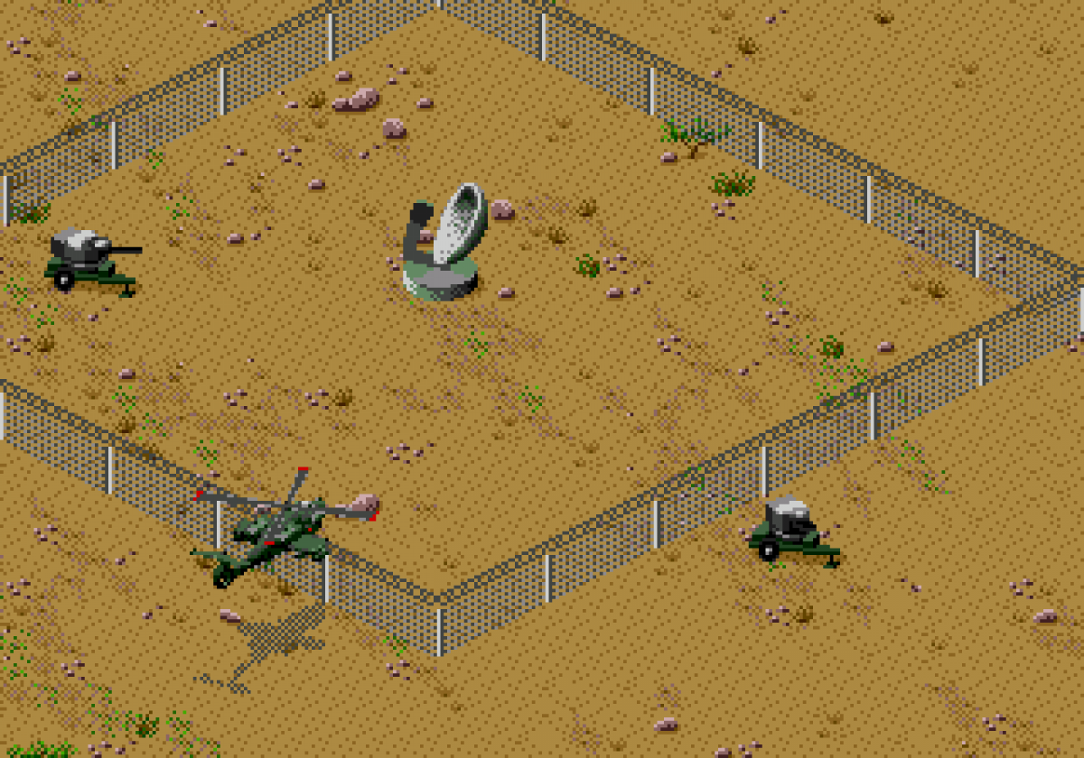 Desert Strike Return to the Gulf Sega Genesis retro video game helicopter shooter gameplay (1992)