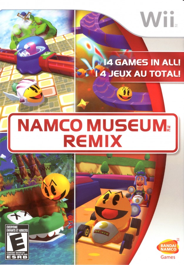 Namco Museum Remix – Nintendo Wii (Wii) arcade classic compilation party video game cover art
