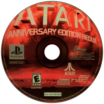 Atari Anniversary Redux cover art for PlayStation 1 PS1 retro video game