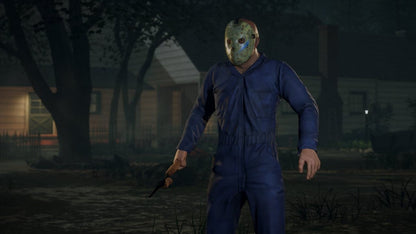 Friday the 13th: The Game Ultimate Slayer Edition for Nintendo Switch (NS) at Gamers INC, featuring the iconic Jason Voorhees on the cover, including all released DLC and retail-exclusive content for the ultimate horror gaming experience on the go gameplay screenshot