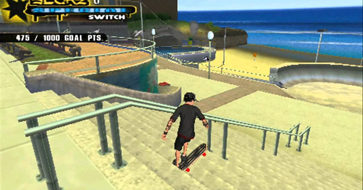 Tony Hawk’s Underground 2 Remix PSP game featuring fast-paced skateboarding action, classic trick-based gameplay, and portable versions of fan-favorite levels gameplay 