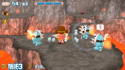 Gurumin A Monstrous Adventure PSP inspired design featuring charming action role playing adventure aesthetic whimsical monster filled world colorful anime inspired visuals fast paced combat imaginative exploration lovable characters and family friendly fantasy gameplay presentation gameplay