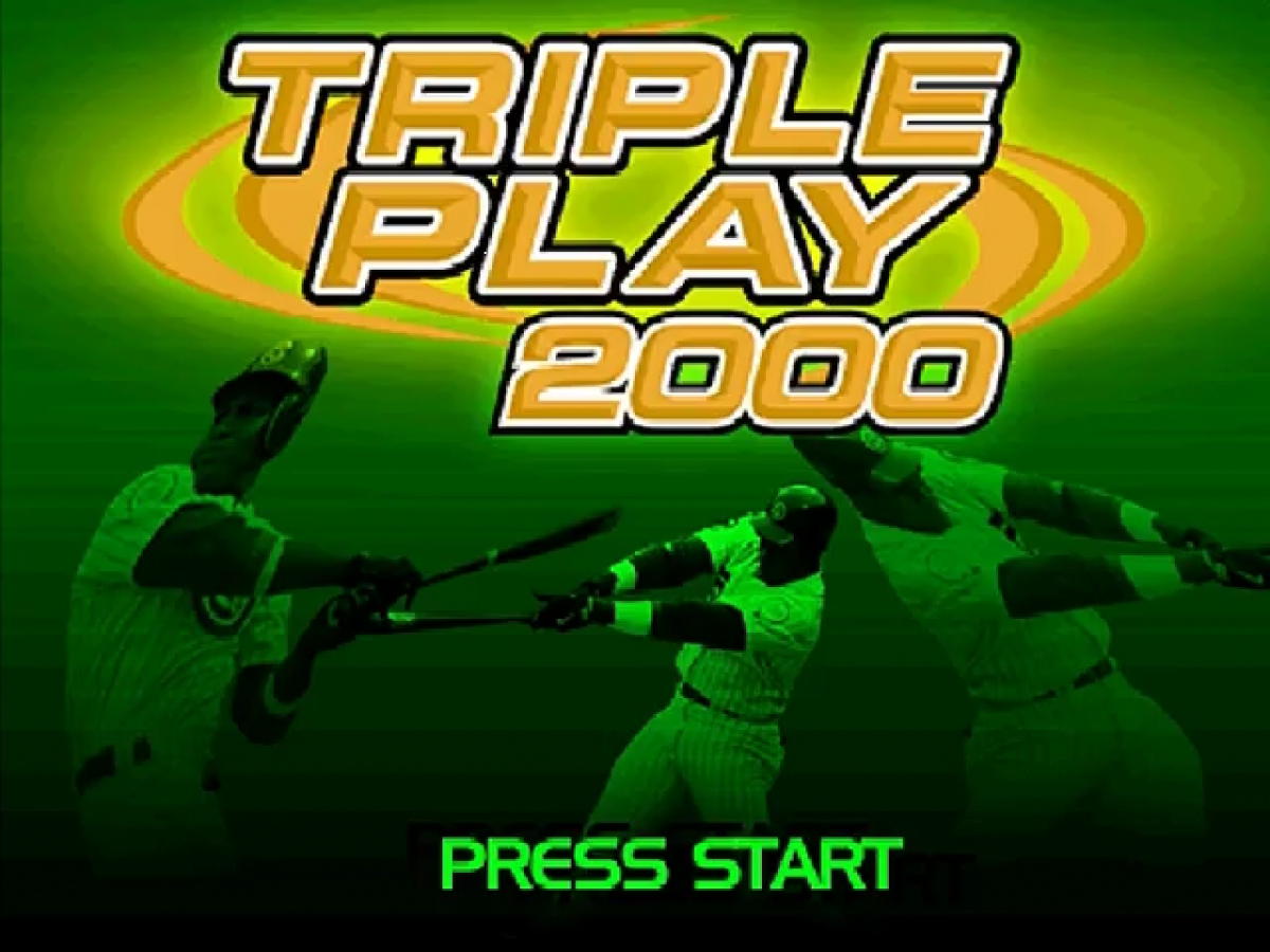 Triple Play 2000 title screen for Nintendo 64 N64 video game