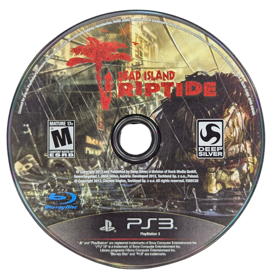Dead Island Riptide Special Edition for PlayStation 3 (PS3) at Gamers INC, featuring an intense open-world survival horror experience with visceral melee combat, new playable characters, and defensive base-building as you fight to escape the zombie-infested islands of Palanai disc