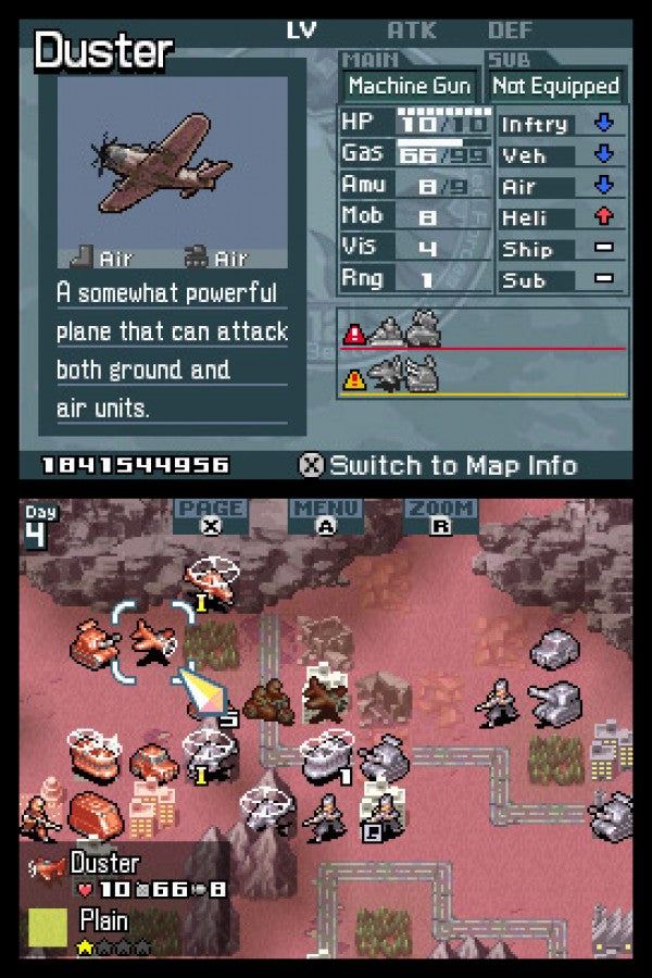 Advance Wars Days of Ruin Nintendo DS game featuring turn based strategy gameplay with grid based combat unit customization and tactical warfare in a post apocalyptic setting gameplay 