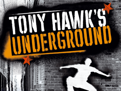 Tony Hawk's Underground title screen for Microsoft XBOX video game.