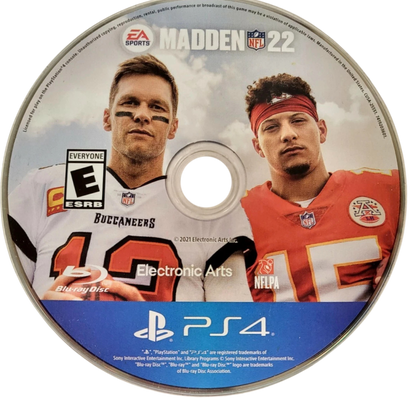 Madden NFL 22 – PlayStation 4 (PS4) video game disc, American football sports game