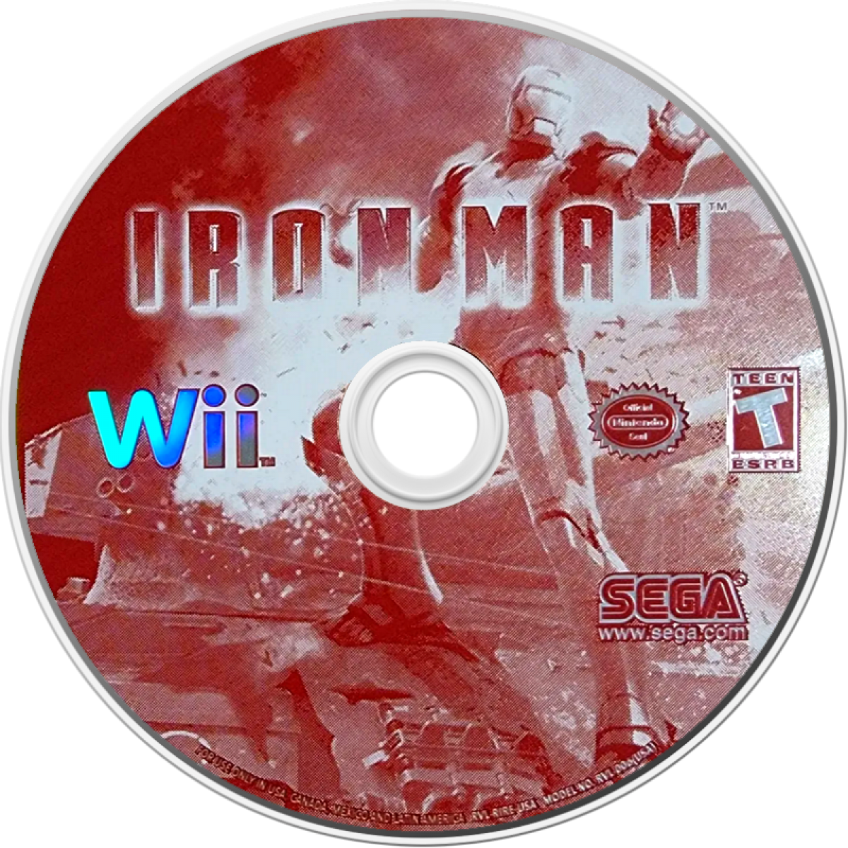 Iron Man Nintendo Wii Wii video game featuring action adventure gameplay Iron Man armored combat repulsor blasts missile attacks enemy battles flight missions superhero action and classic Nintendo Wii gameplay retro video game collection collectible gaming appeal game disc