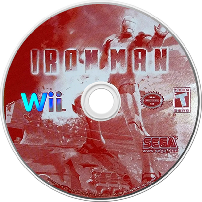 Iron Man Nintendo Wii Wii video game featuring action adventure gameplay Iron Man armored combat repulsor blasts missile attacks enemy battles flight missions superhero action and classic Nintendo Wii gameplay retro video game collection collectible gaming appeal game disc
